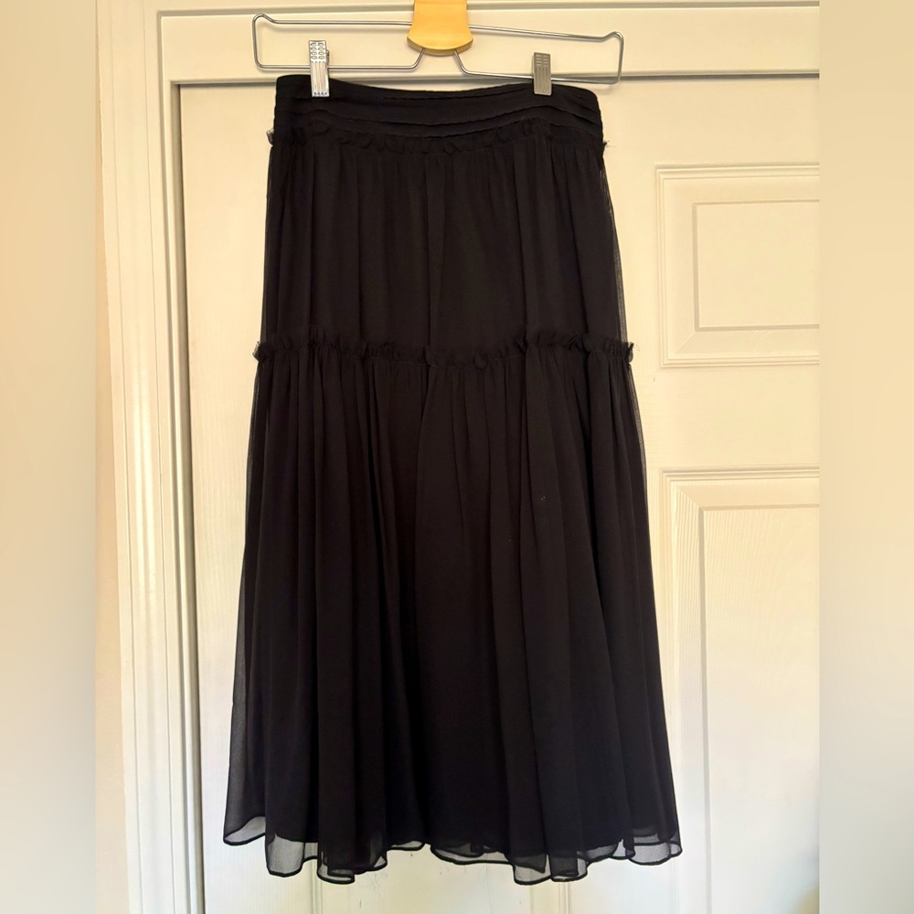 Alfani Black Silk Skirt Size 6